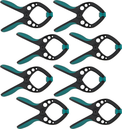 Wolfcraft - 8 pinces à ressort pro - pince à ressort 60 mm - pince à bâche - pince de marché - extra forte - pinces à bâche 60 mm - 8652000