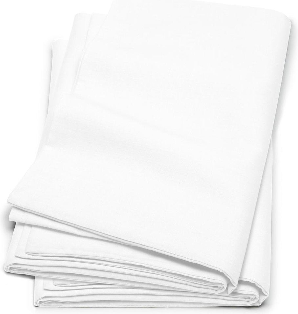Cendrillon - taies d'oreiller avec fermeture éclair - flanelle - 80x80 cm - blanc - 2 pièces