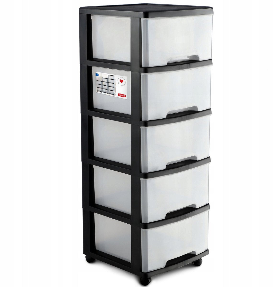 Système de tiroirs Curver - 5x20 litres - avec roulettes