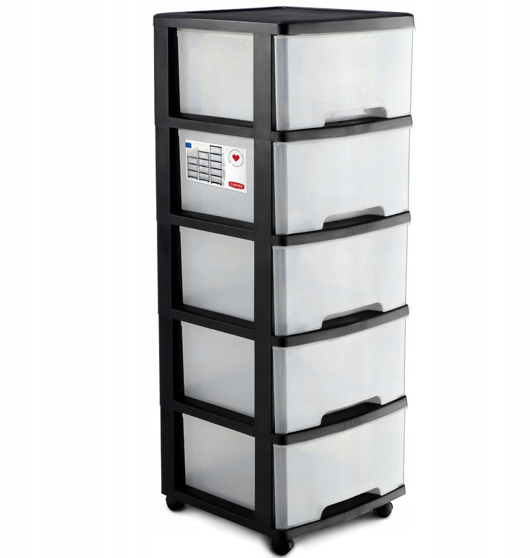 Système de tiroirs Curver - 5x20 litres - avec roulettes