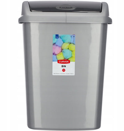 Série Curver dominik - poubelle - 10l - couvercle pivotant - design moderne