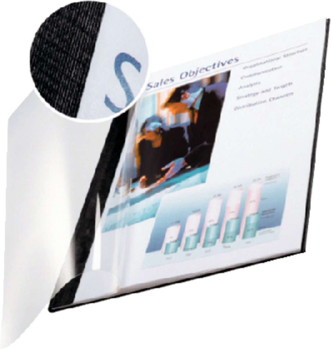 Couvertures flexibles Leitz impressionner - 3,5 mm - noir - 10 pièces