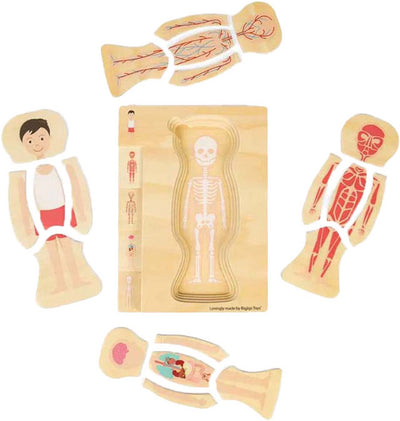 Bigjigs en bois anatomiepuzzel - garçon, 26e.