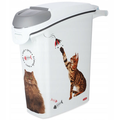 Curver récipient alimentaire chat - 23l - 10kg - 23x51x50cm - blanc gris