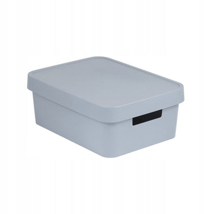 Curver infinity - boîte de rangement avec couvercle - rangement - plastique - 11l - gris