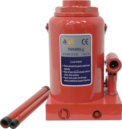 Cric bouteille hydraulique Carpoint 50 tonnes - 285-465 mm - soupape de surpression - usage intensif - pour voiture, caravane usage professionnel