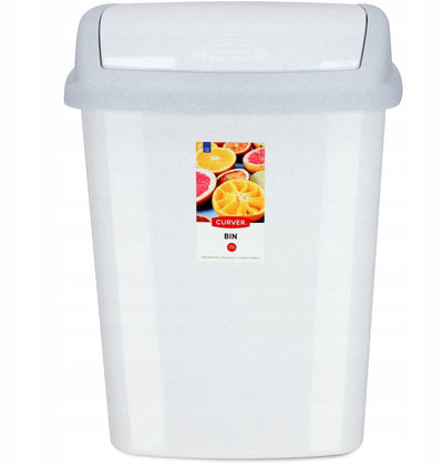 Curver dominik - poubelle - 25l - gris - granit de luxe