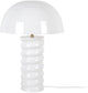 Lampe de table Leitmotiv gracio - blanc brillant - ø30cm - scandinave