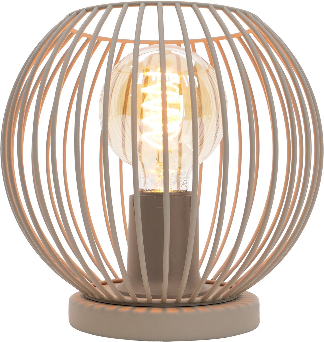 Lampe de table Eglo Lindero - E27 - ø 20 cm - coloris sable beige