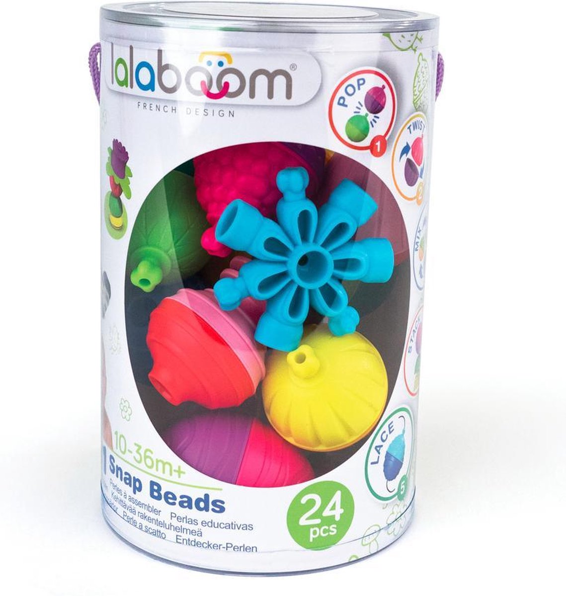 Lalaboom - jouets de construction - perles éducatives - 24 pièces