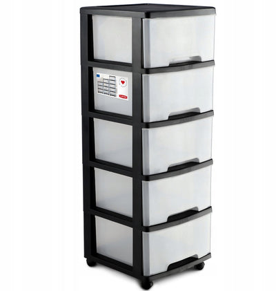 Système de tiroirs Curver - 5x20 litres - avec roulettes
