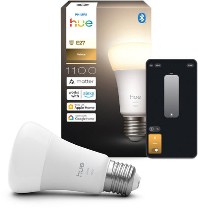 Lampe Philips Hue smart LED A60, lumière blanc chaud, culot E27
