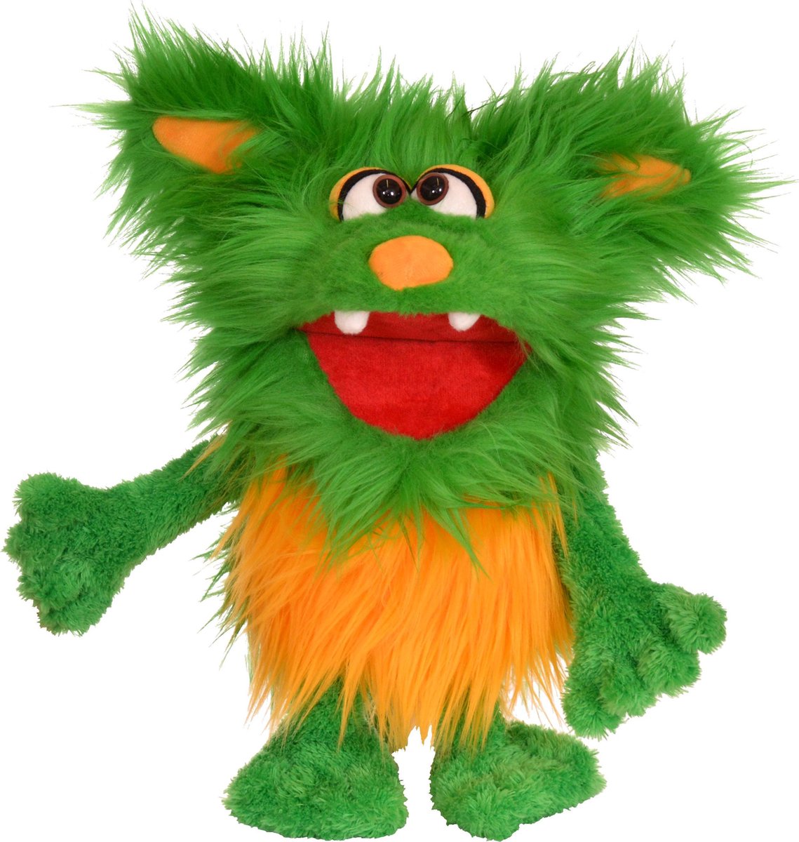 Living Puppets Marionnette à main Monstre à emporter - Monstre vert de 35 cm