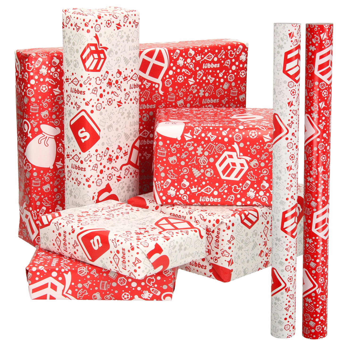 Lobbes Sinterklaas en papier d'emballage, 5mtr