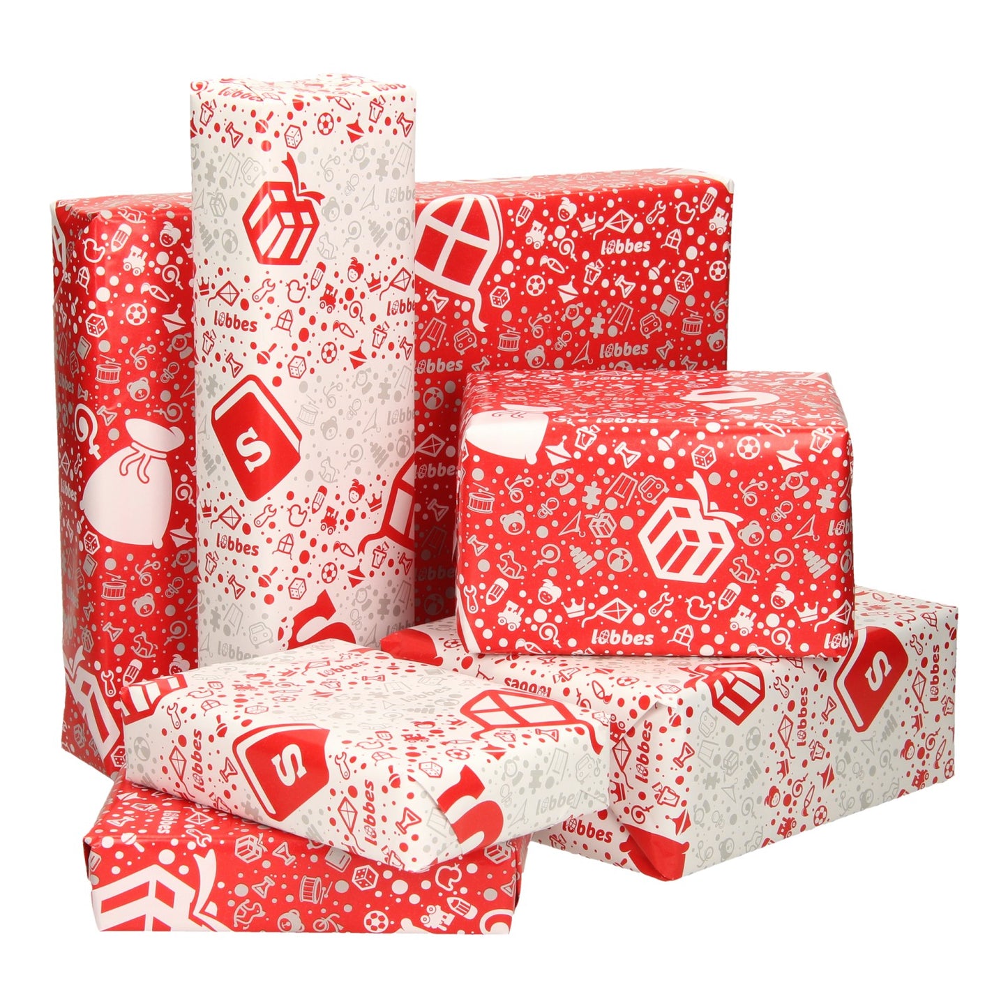 Lobbes Sinterklaas en papier d'emballage, 5mtr