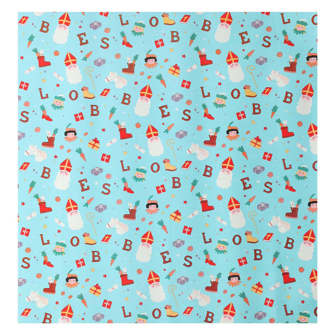 Lobbes Sinterklaas en papier d'emballage, 5mtr.