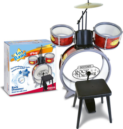 Bontempi spa bontempi - batterie - instrument jouet - batterie rock avec chaise