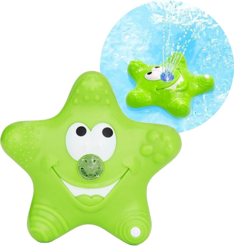 Jouet de bain Munchkin, fontaine à jet en forme d'étoile - jouet de bain pour garçons et filles - s'allume ! - à partir de 12 mois - pulvérise et projette de l'eau