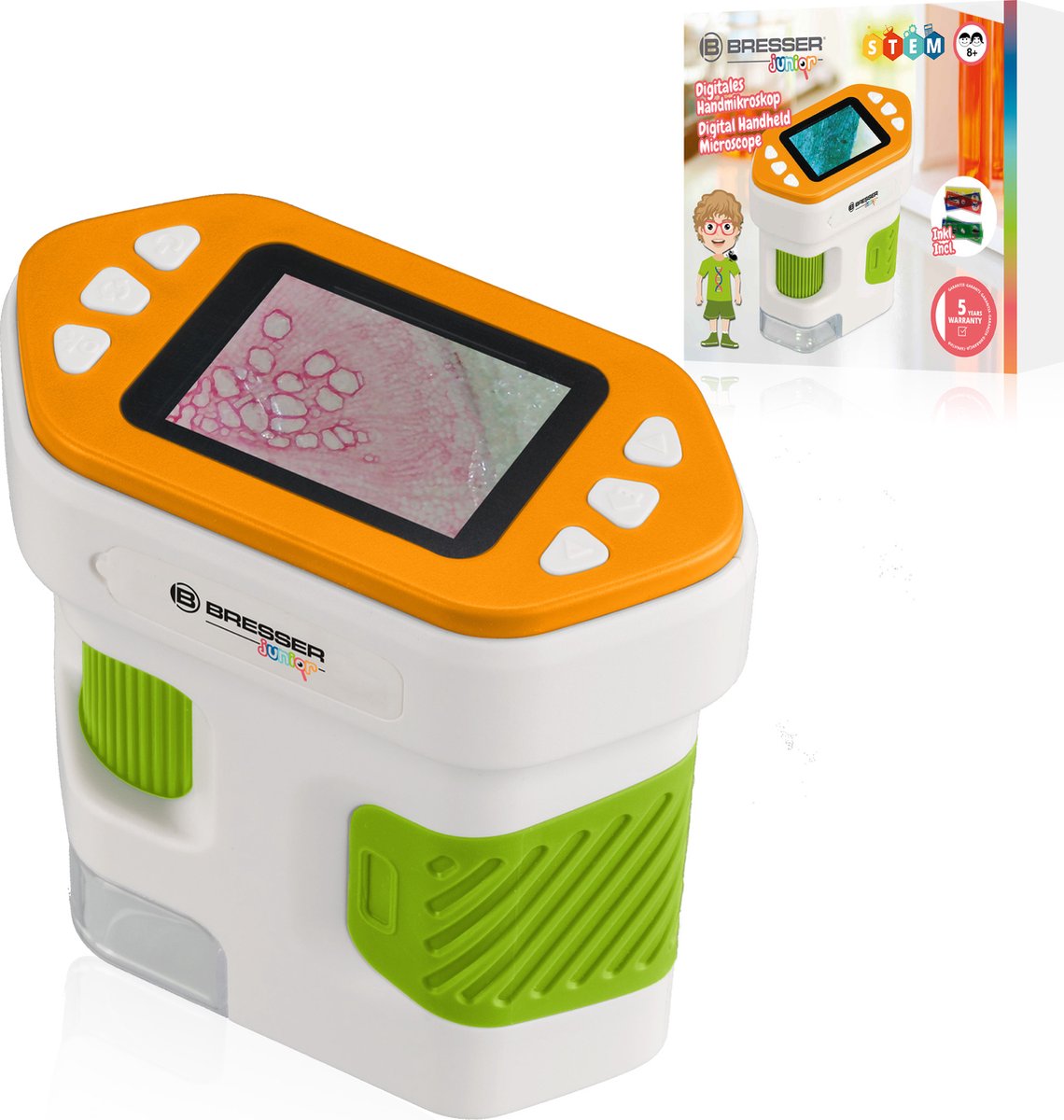 Bresser junior - microscope - microscope à main - portable - emmenez-le dehors !