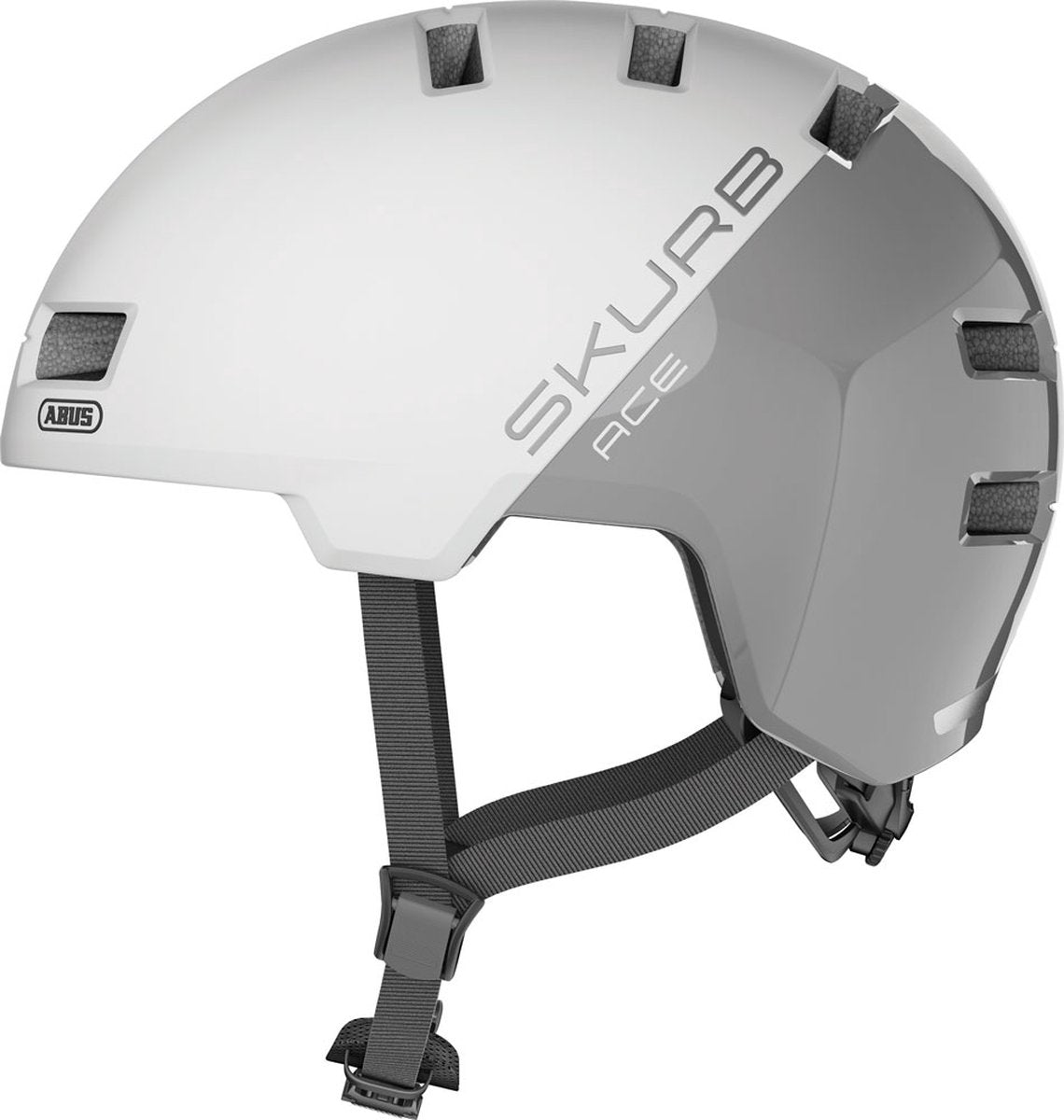 Abus casque skurb ace m argent blanc