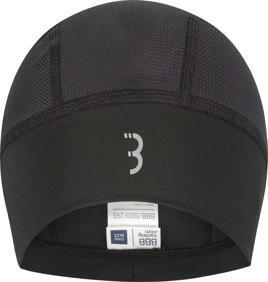Bbb casquette de casque de cyclisme été - casquette de cyclisme pour sous le casque - 10-25 °c - dessus en maille pour une ventilation supplémentaire - noir - taille unique - casquette confort casquette de casque vélo bbw-293