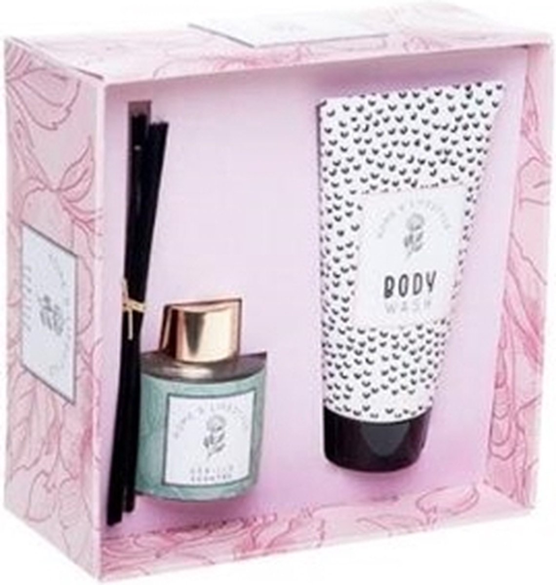 Coffret Source Balance bâtonnets parfumés à la vanille 120 ml + gel douche 50 ml 1 set