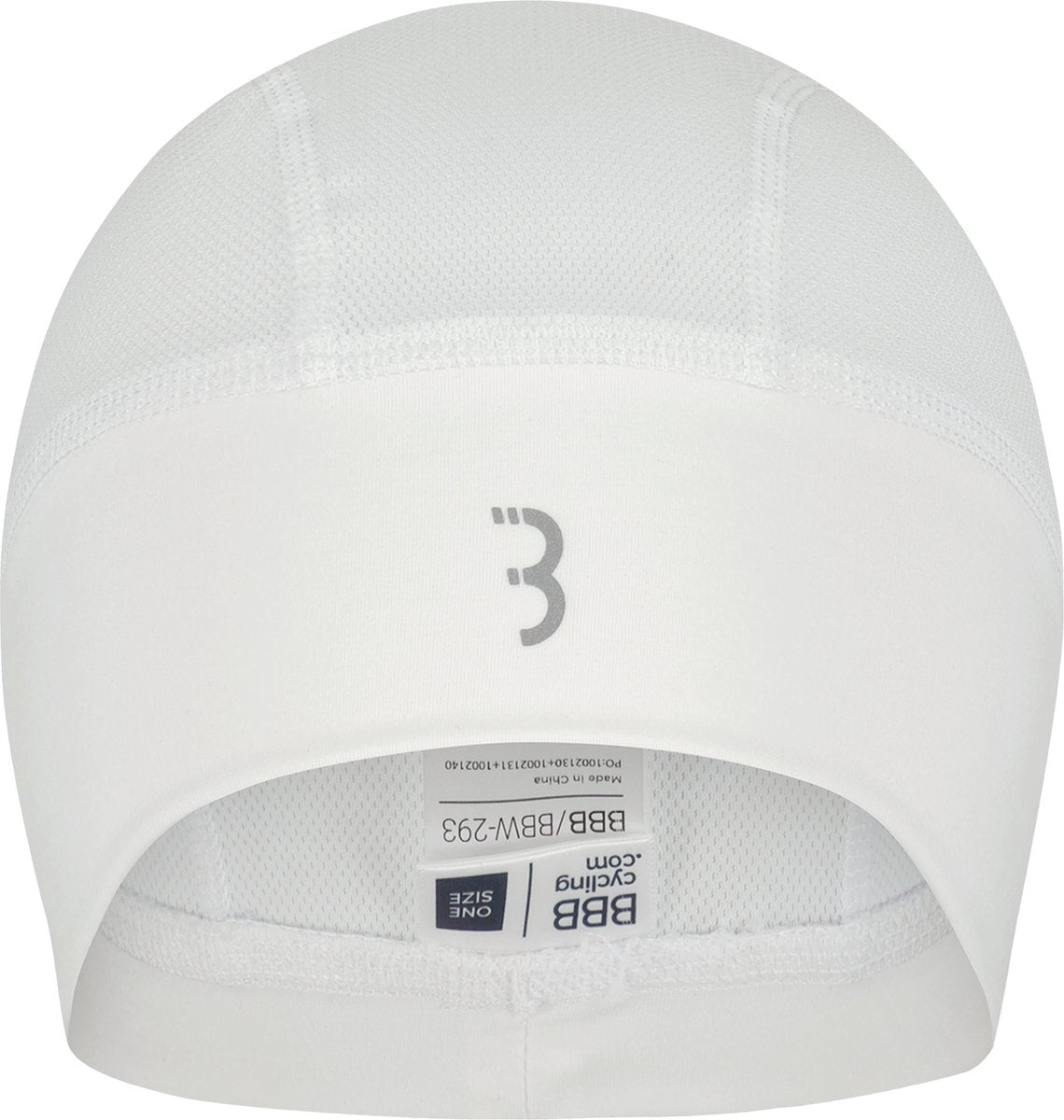 Bbb casquette de casque de cyclisme été - casquette de cyclisme pour sous le casque - 10-25 °c - dessus en maille pour une ventilation supplémentaire - blanc - taille unique - casquette confort casquette de casque vélo bbw-293