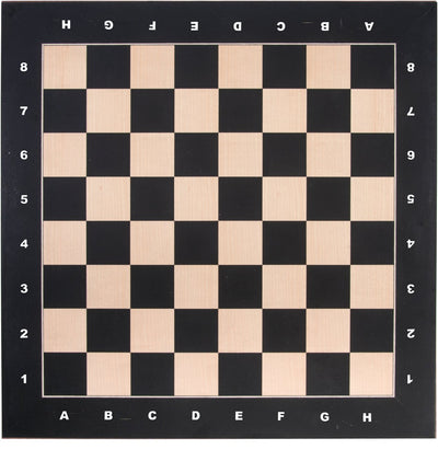 Échiquier Engelhart – érable incrusté 40x40 cm – avec coordonnées (lettres chiffres) – échiquier en bois pour jeu d'échecs –