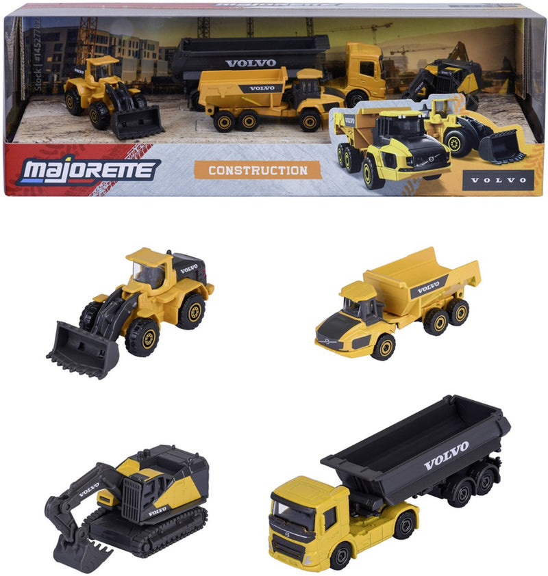 Majorette Volvo construction, 4 pièces.
