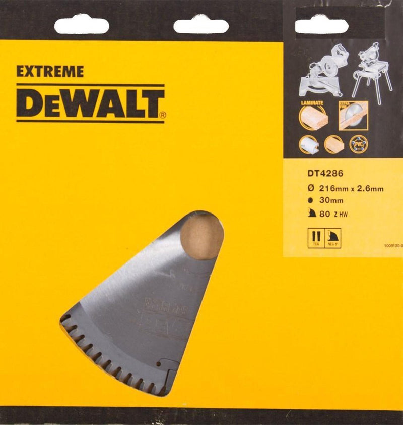 Accessoires Dewalt lame de scie circulaire s40 216x30x80t - dt4286-qz
