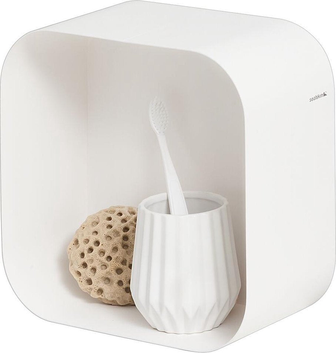 Sealskin brix - support mural pour élément mural cube mural - 12x24x24 cm - métal - blanc