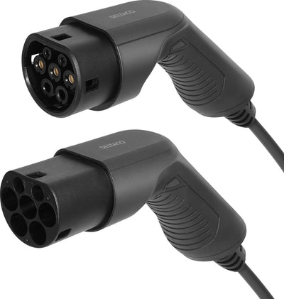 Câble de recharge universel e-charge Deltaco pour voiture électrique - type 2 - 16a 3,6kw - 3 m - noir