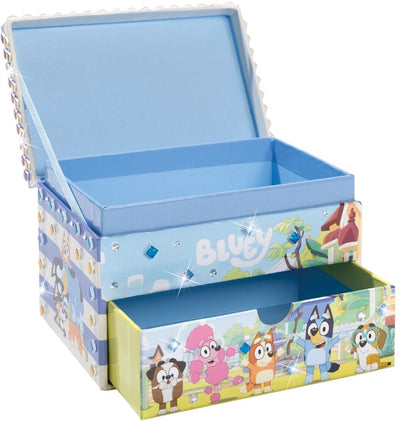 Totum bluey boîte à bijoux décoration kit artisanal - décoration coffre au trésor avec mosaïque - jouets pour filles et garçons à partir de 3 ans
