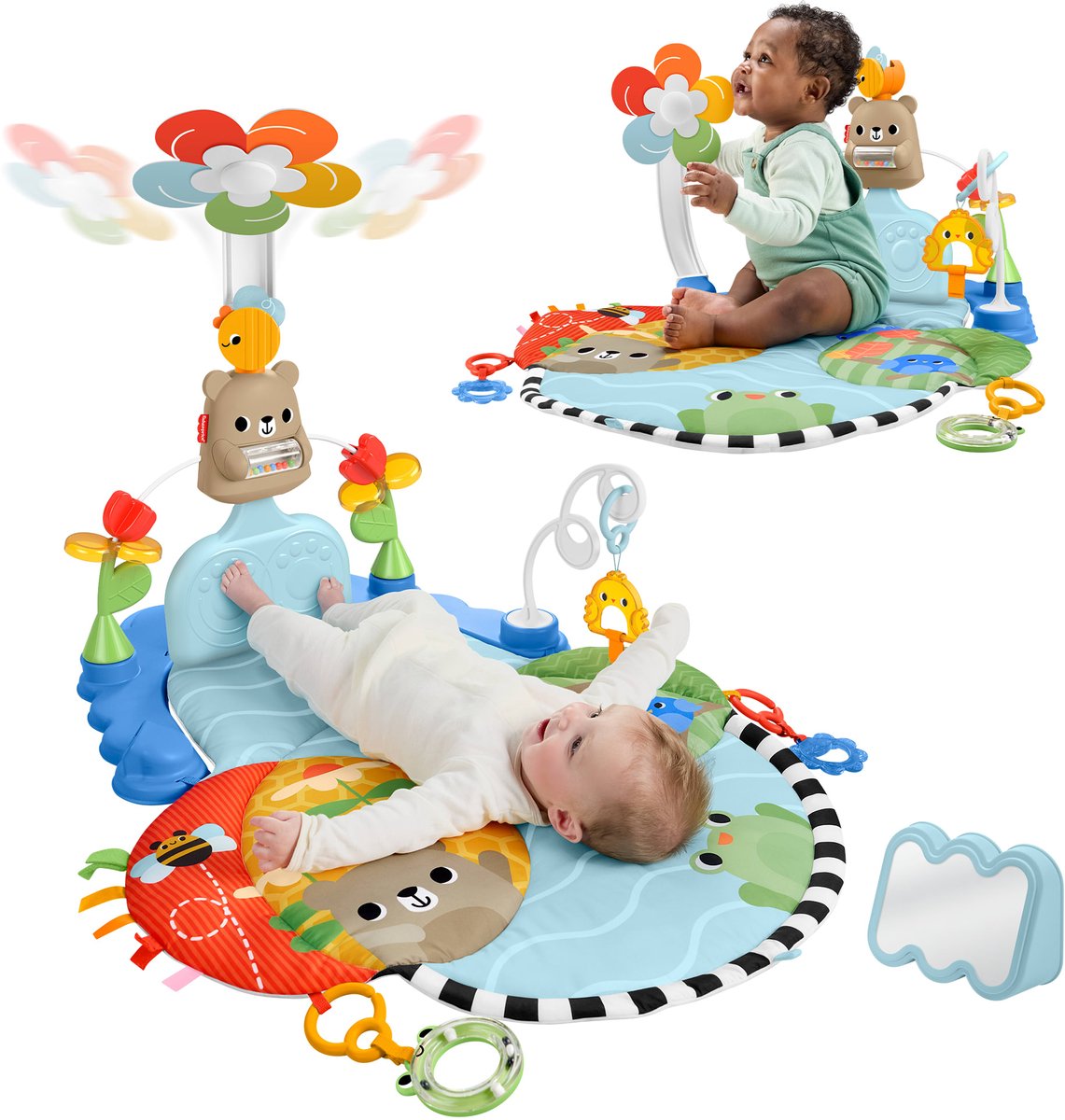 Tapis d'activité 3 en 1 pour escaliers et balançoires Fisher-Price