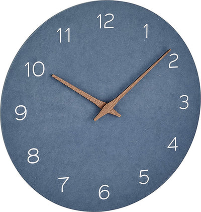 Tfa dostmann 60.3054.06 - horloge murale - analogique - fonctionnement silencieux - aspect bois - bois - MDF - bleu pigeon - marron - 30 cm ø