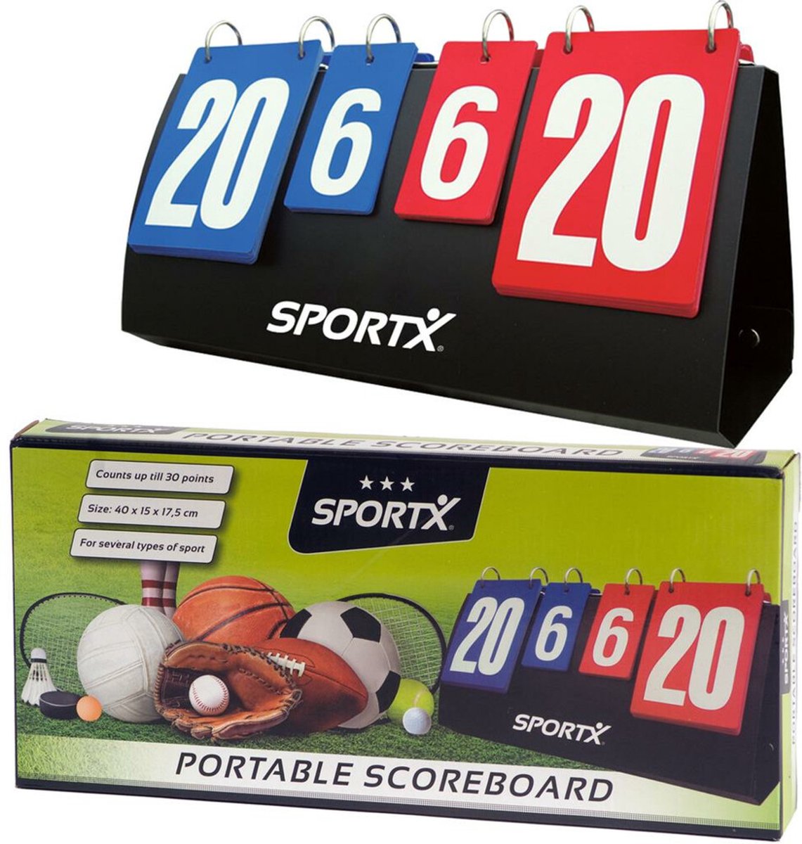 Tableau de bord portable SportX jusqu'à 30 points