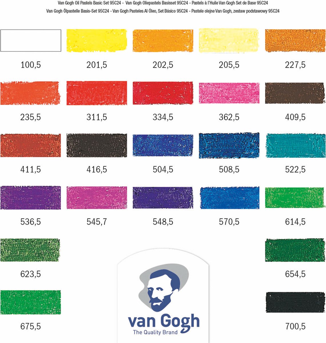 Van Gogh • coffret de base de pastels à l'huile