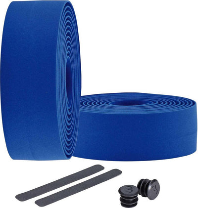 Bbb cycling guidoline vélo de course - guidoline autocollante avec matériau extensible - antidérapant - longueur : 200 cm - épaisseur : 2 mm - avec capuchons de guidon - bleu - ruban de course bht-01