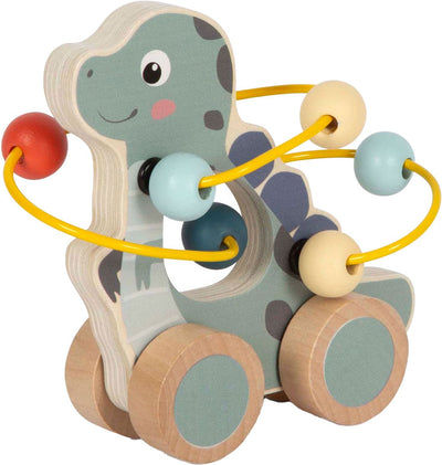 Small Foot en bois Push Figure Motor Skirs Spiral Dino