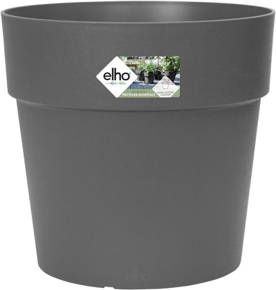 Elho vibia Straight Round 47 - grand pot de fleur d'extérieur - 100% plastique recyclé - ø 47,0 x h 44,4 cm - anthracite