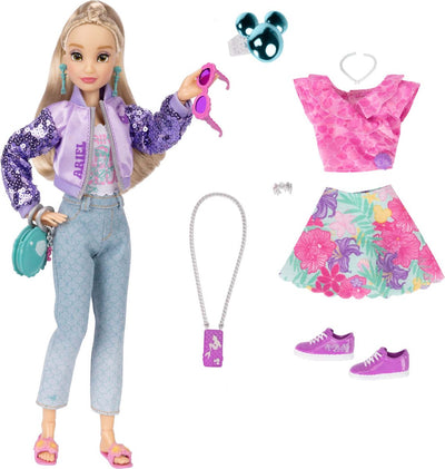 Poupées mannequins Jakks Ariel, mesurant 25 cm, avec 13 points d'articulation, deux tenues complètes à mixer et une bague Mickey pour vous !