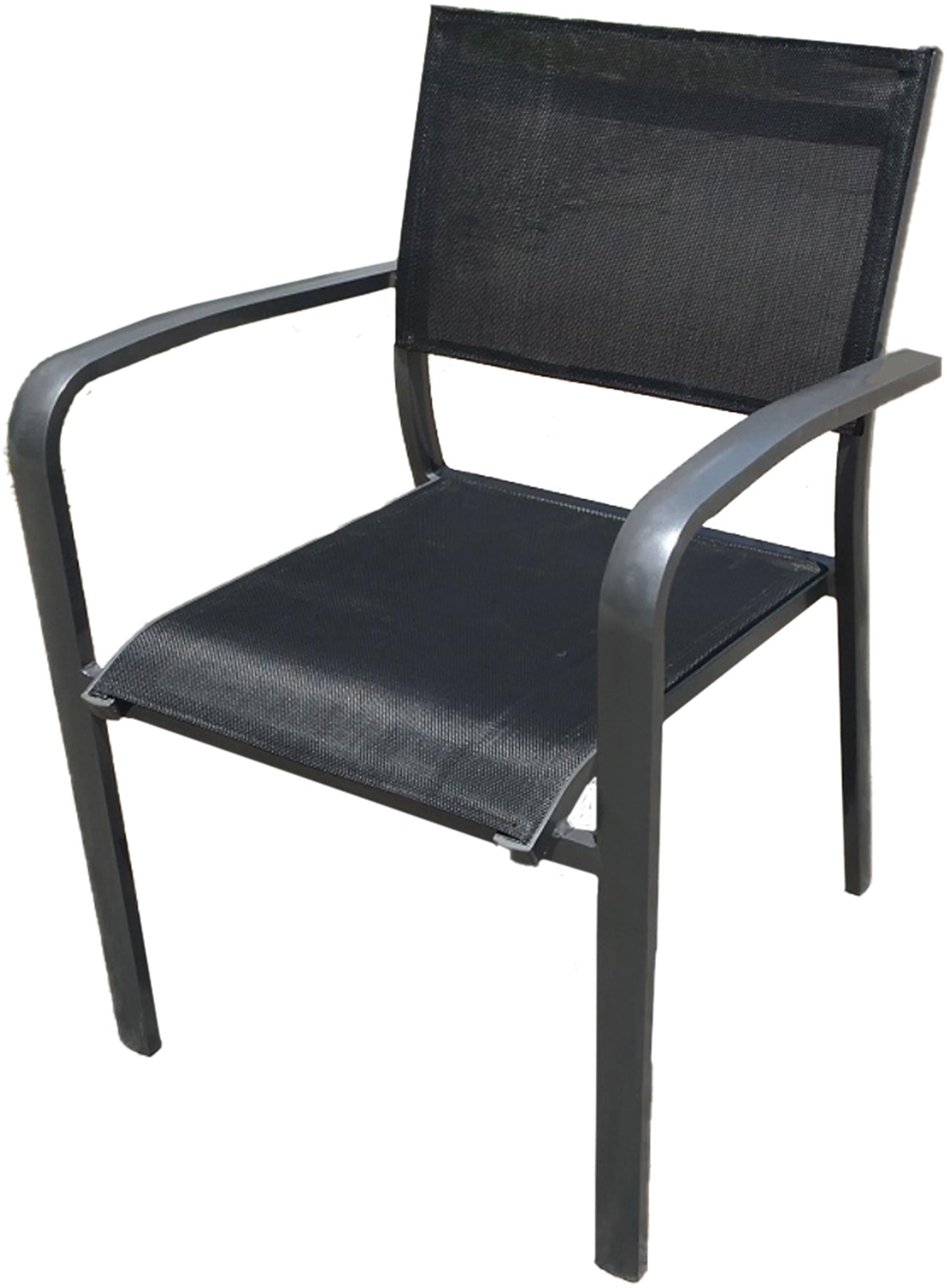 Chaise empilable Sens juventus en aluminium avec textilène