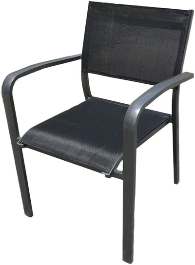 Chaise empilable Sens juventus en aluminium avec textilène