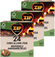 Allume-feu Zip 72 pièces - Cubes de cheminée BBQ - Emballés individuellement - Allume-feu marron - Naturels et inodores - 3 x 24 pièces