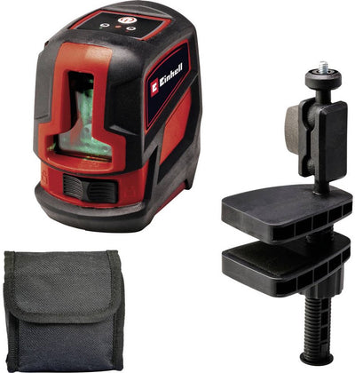 Laser à lignes croisées Einhell tc-ll 2 g - portée de travail 16 m - horizontal vertical - plage de nivellement 4 ° - laser vert - incl. support mural réglable en hauteur - incl. sac de rangement pratique