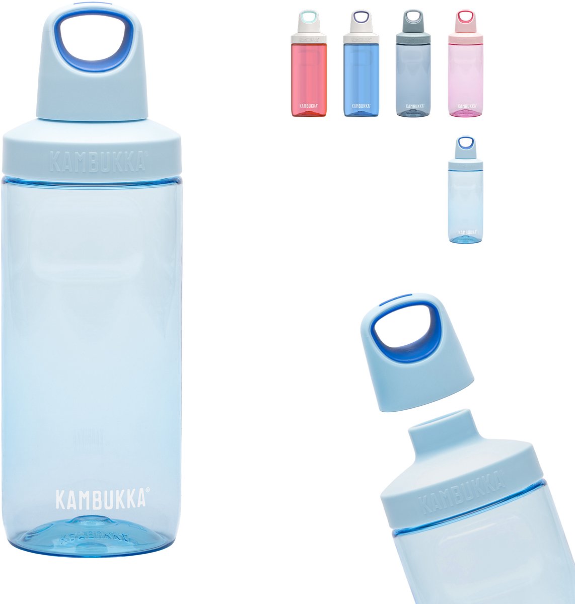 Gourde Kambukka Reno 500 ml - bleu pétillant avec bouchon à vis