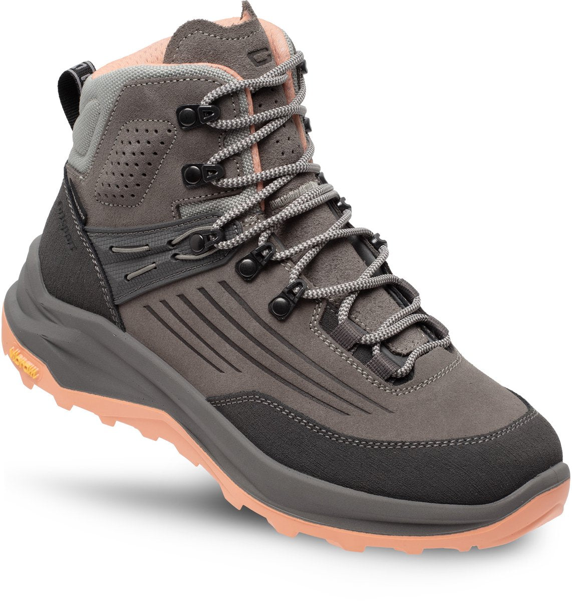 Chaussures de randonnée femme Grisport overland mid - gris pêche