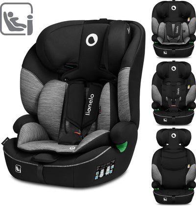 Lionelo Levi - siège auto - de 1,5 à 12 ans (76-150 cm 9-36 kg groupe 1 2 3) - siège large confortable - mousse à mémoire de forme - appui-tête 10 positions - siège auto i-size