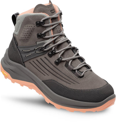 Chaussures de randonnée femme Grisport overland mid - gris pêche