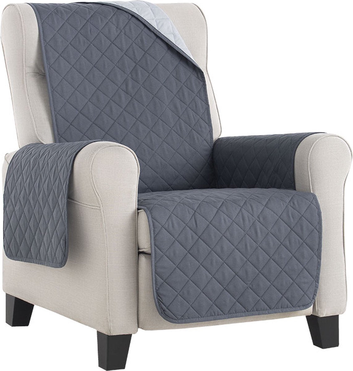Couette duo Bellmarti - housse de fauteuil grise - 55 cm de large
